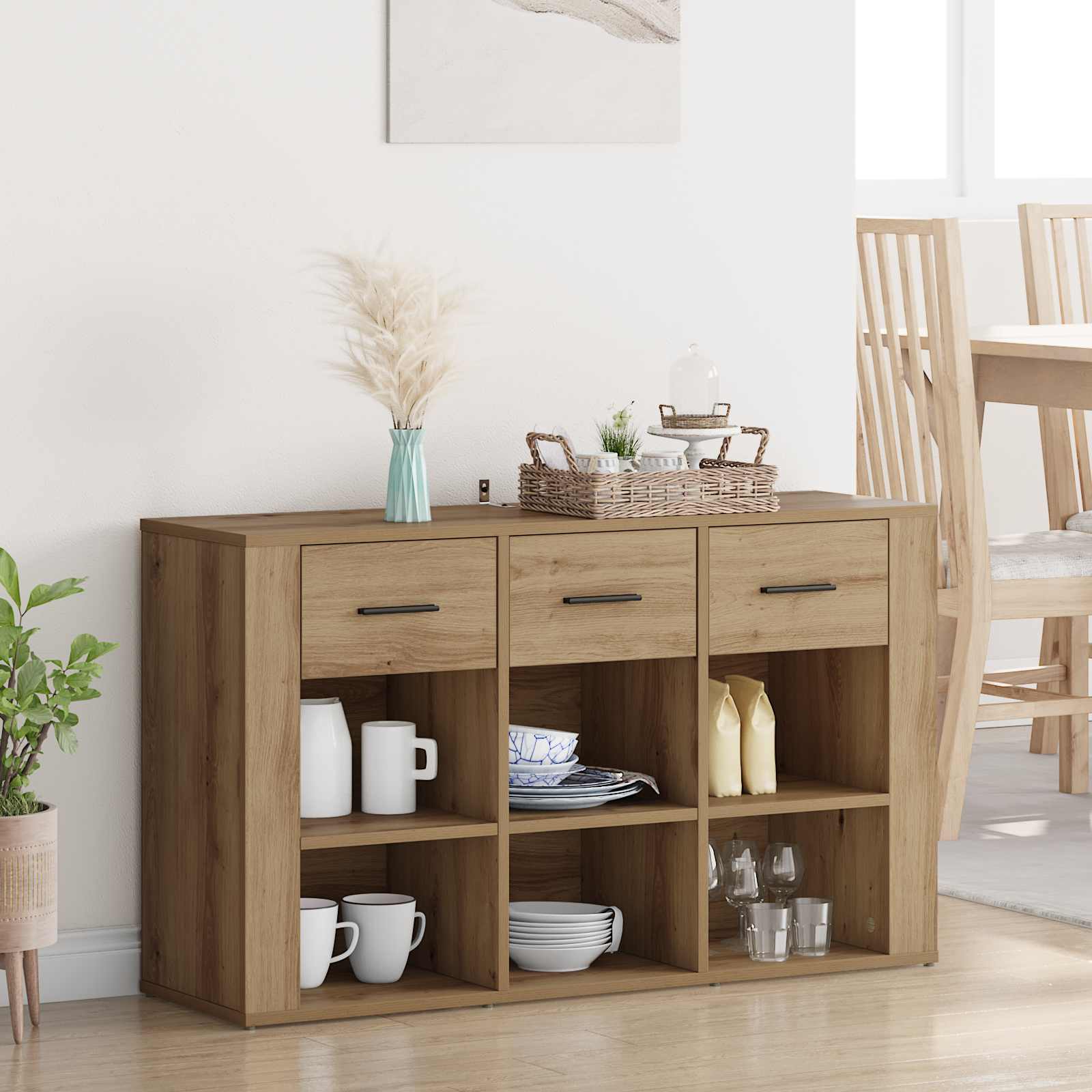Buffet Chêne artisanal 100 x 30 x 59,5 cm Bois d'ingénierie - XIOS