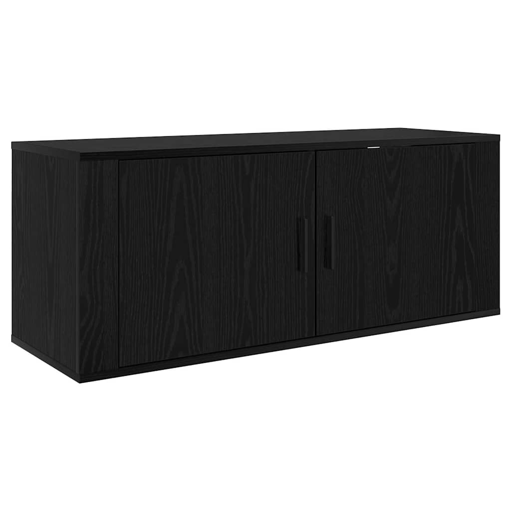 Meuble TV mural Chêne noir 100 x 34,5 x 40 cm Bois d'ingénierie - XIOS