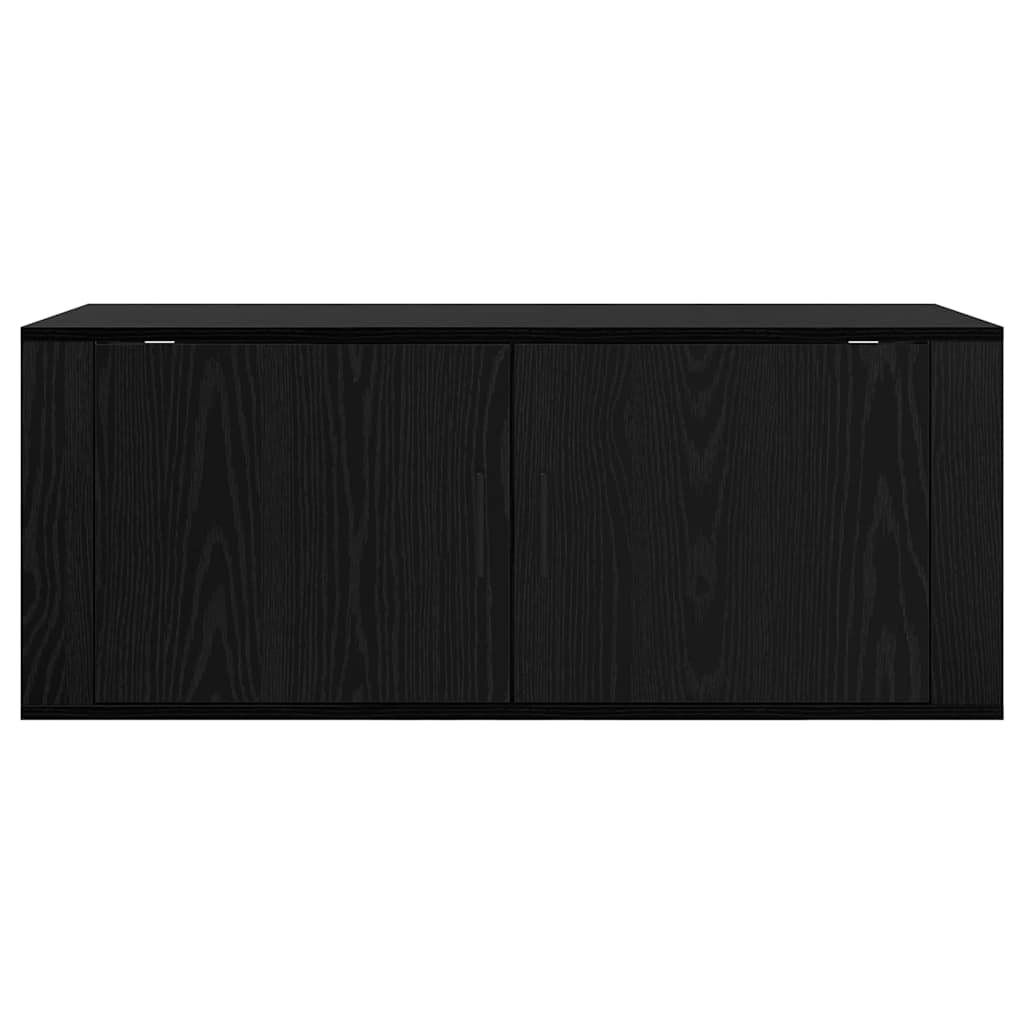 Meuble TV mural Chêne noir 100 x 34,5 x 40 cm Bois d'ingénierie - XIOS