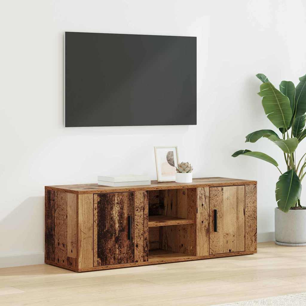 Meuble TV 100 x 31,5 x 35 cm Bois Ancien Bois d'ingénierie - XIOS