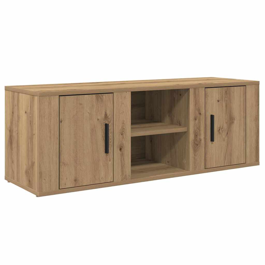 Meuble TV Chêne artisanal 100 x 31,5 x 35 cm Bois d'ingénierie - XIOS
