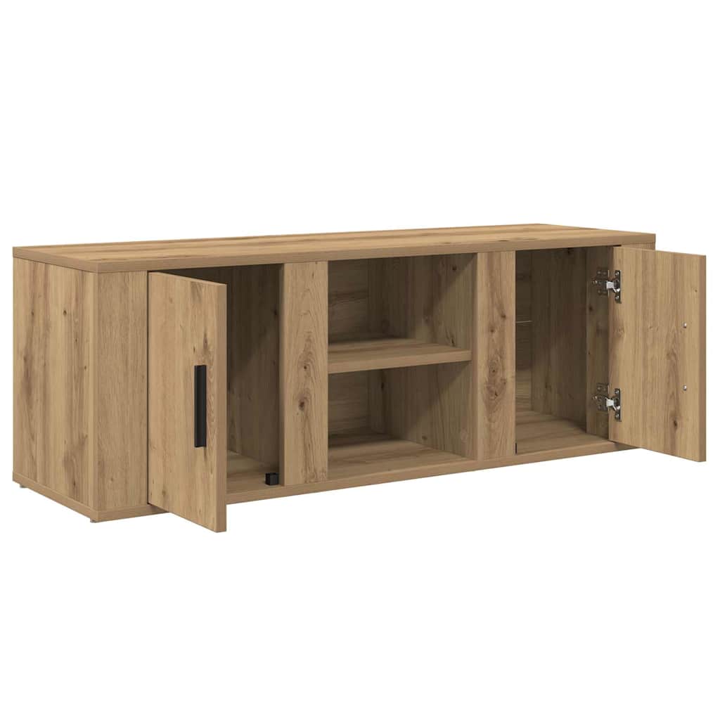 Meuble TV 100 x 31,5 x 35 cm Chêne artisanal Bois d'ingénierie - XIOS