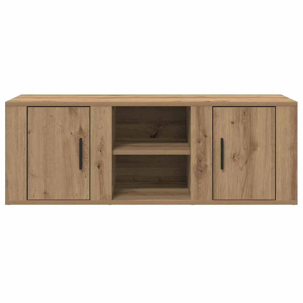 Meuble TV 100 x 31,5 x 35 cm Chêne artisanal Bois d'ingénierie - XIOS
