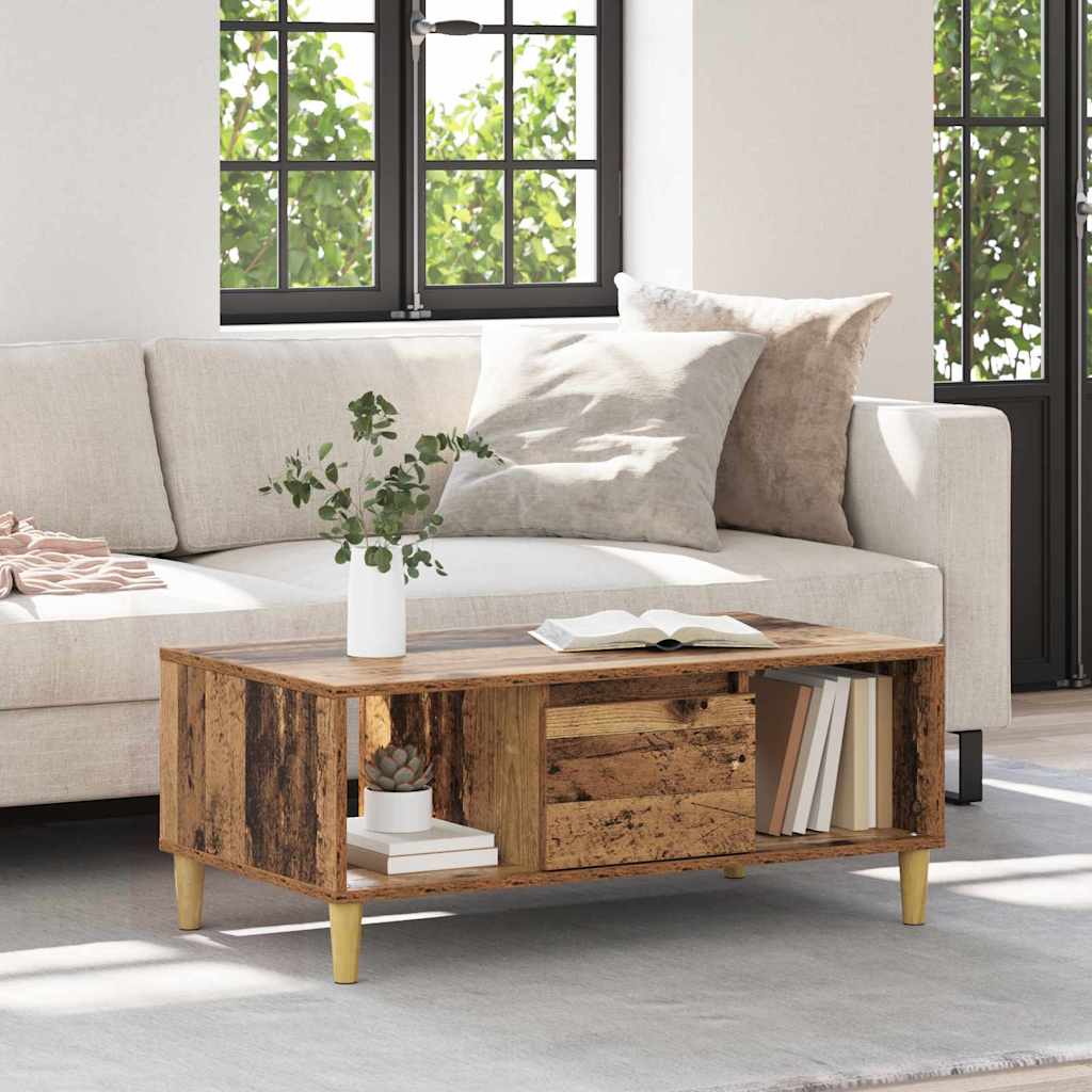 Table basse Bois Ancien 90 x 50 x 26,5 cm Bois d'ingénierie - XIOS