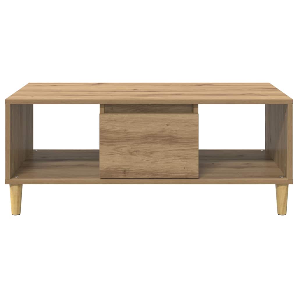 Table basse Chêne artisanal 90 x 50 x 26,5 cm Bois d'ingénierie - XIOS