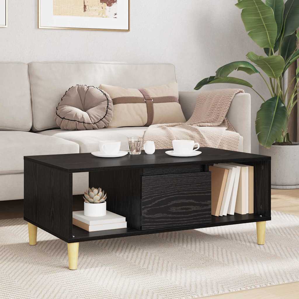 Table basse Chêne noir 90 x 50 x 26,5 cm Bois d'ingénierie - XIOS
