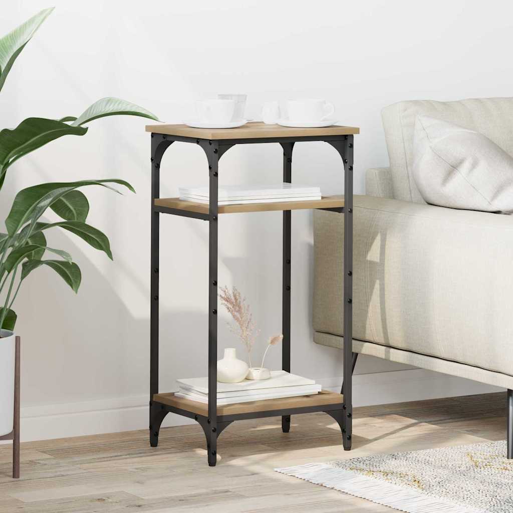 Table d'appoint avec étagère Chêne artisanal 40 x 30 x 75 cm - XIOS