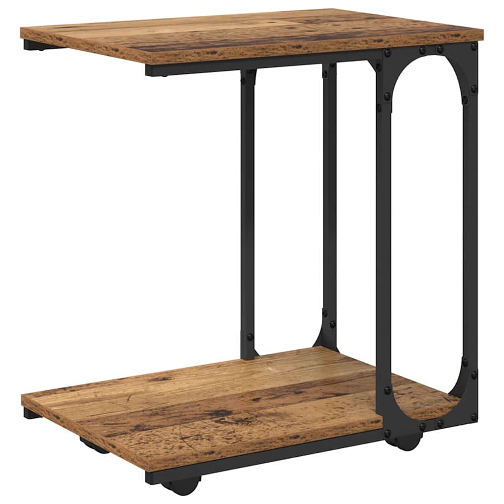 Table d'appoint Bois ancien 50 x 35 x 55,5 cm Bois d'ingénierie - XIOS