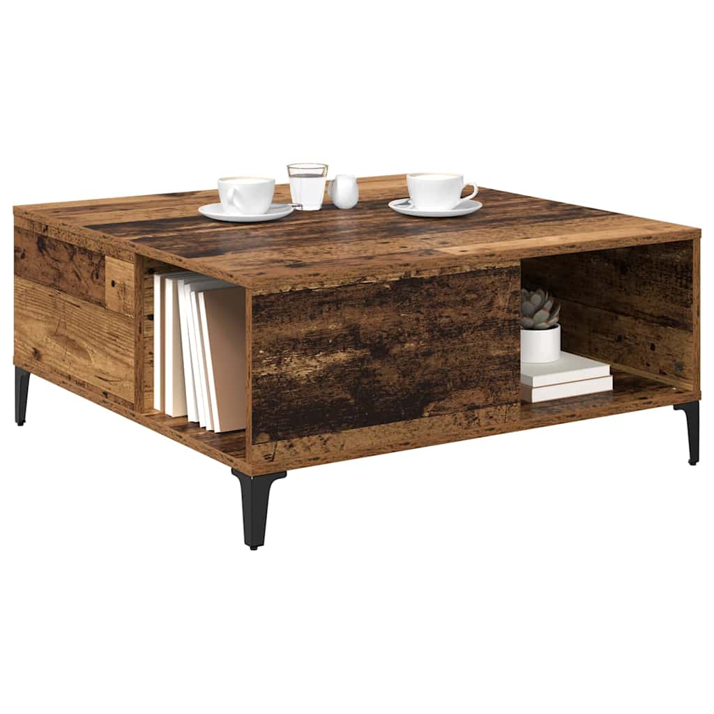 Table basse Bois Ancien 80 x 80 x 36,5 cm Bois d'ingénierie - XIOS