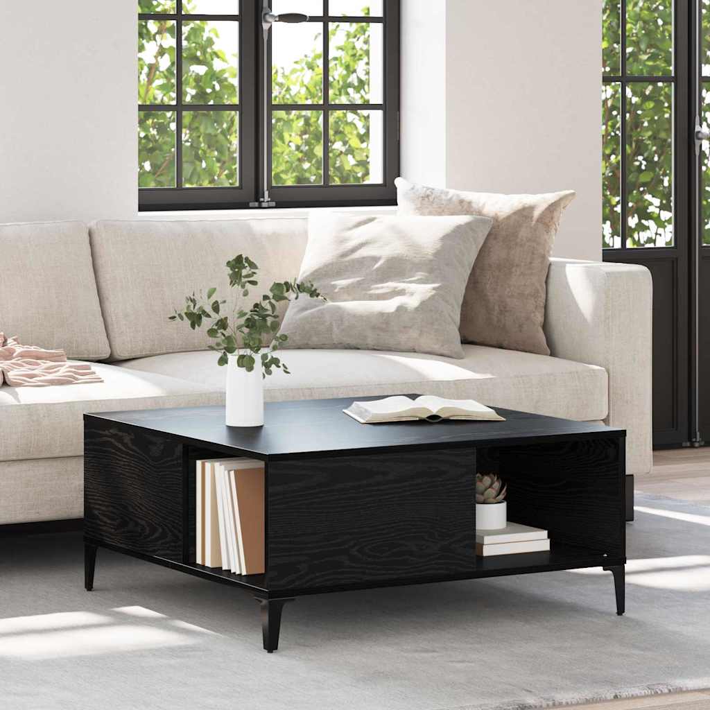 Table basse Chêne noir 80 x 80 x 36,5 cm Bois d'ingénierie - XIOS