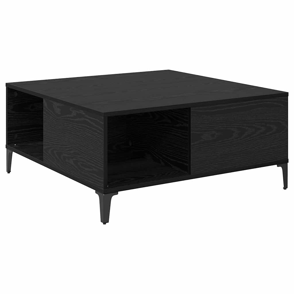 Table basse Chêne noir 80 x 80 x 36,5 cm Bois d'ingénierie - XIOS
