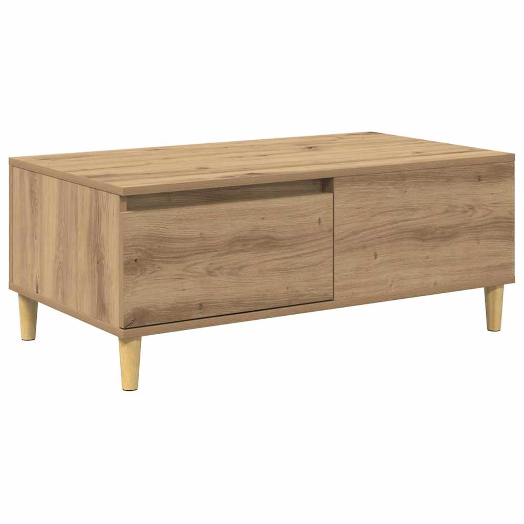 Table basse Chêne artisanal 90 x 50 x 35 cm Bois d'ingénierie - XIOS