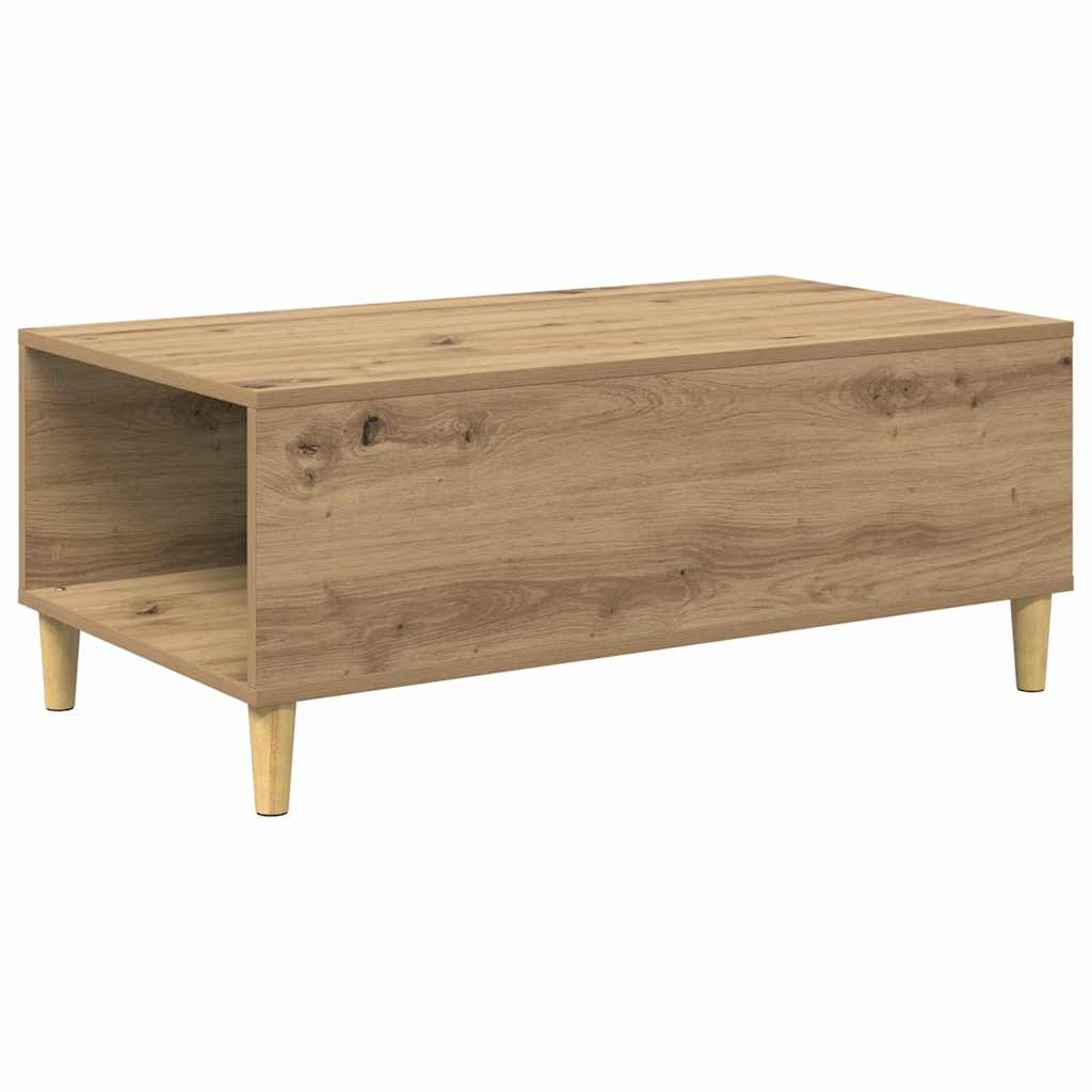 Table basse Chêne artisanal 90 x 50 x 35 cm Bois d'ingénierie - XIOS