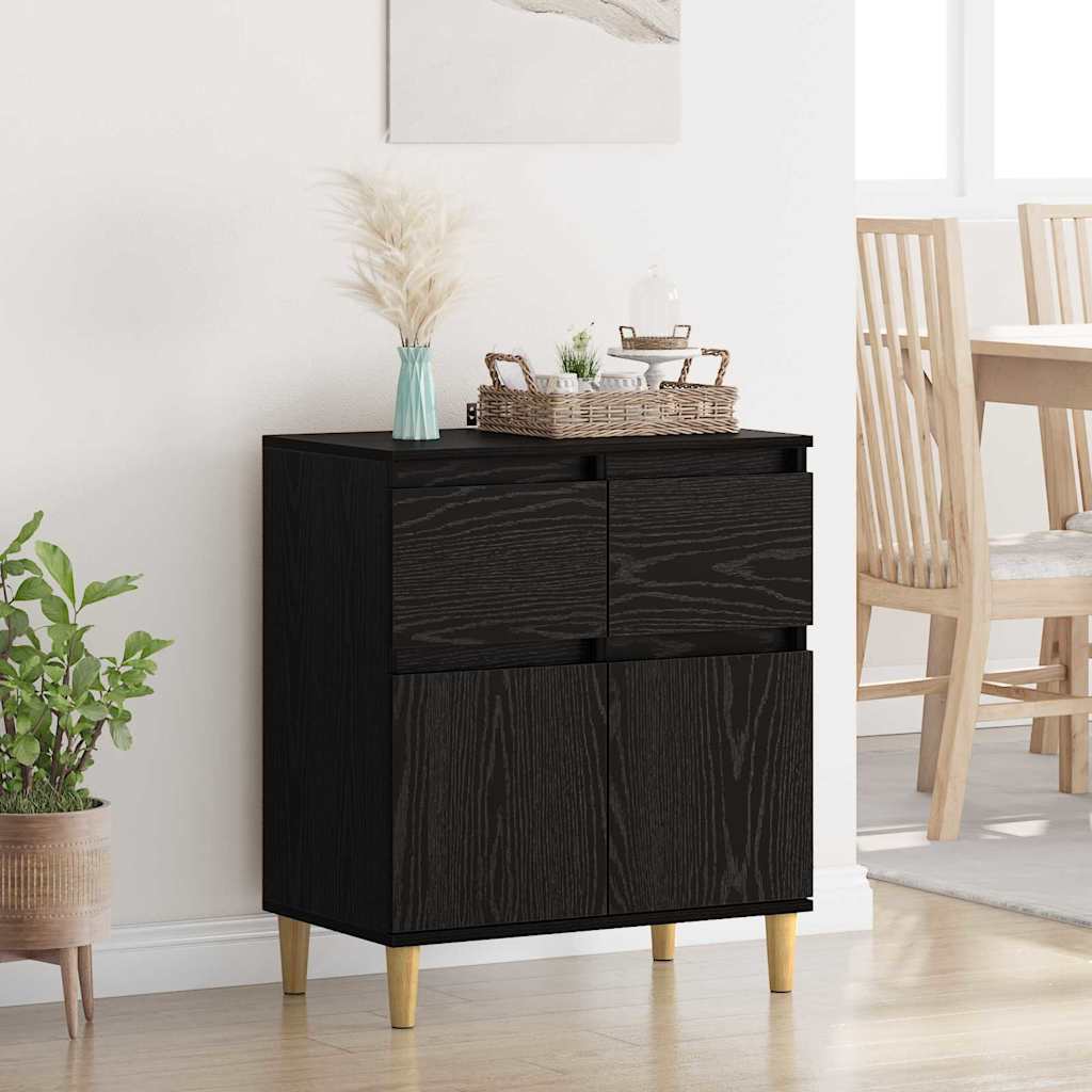 Buffet avec tiroir Chêne noir 60 x 35 x 70 cm Bois d'ingénierie - XIOS