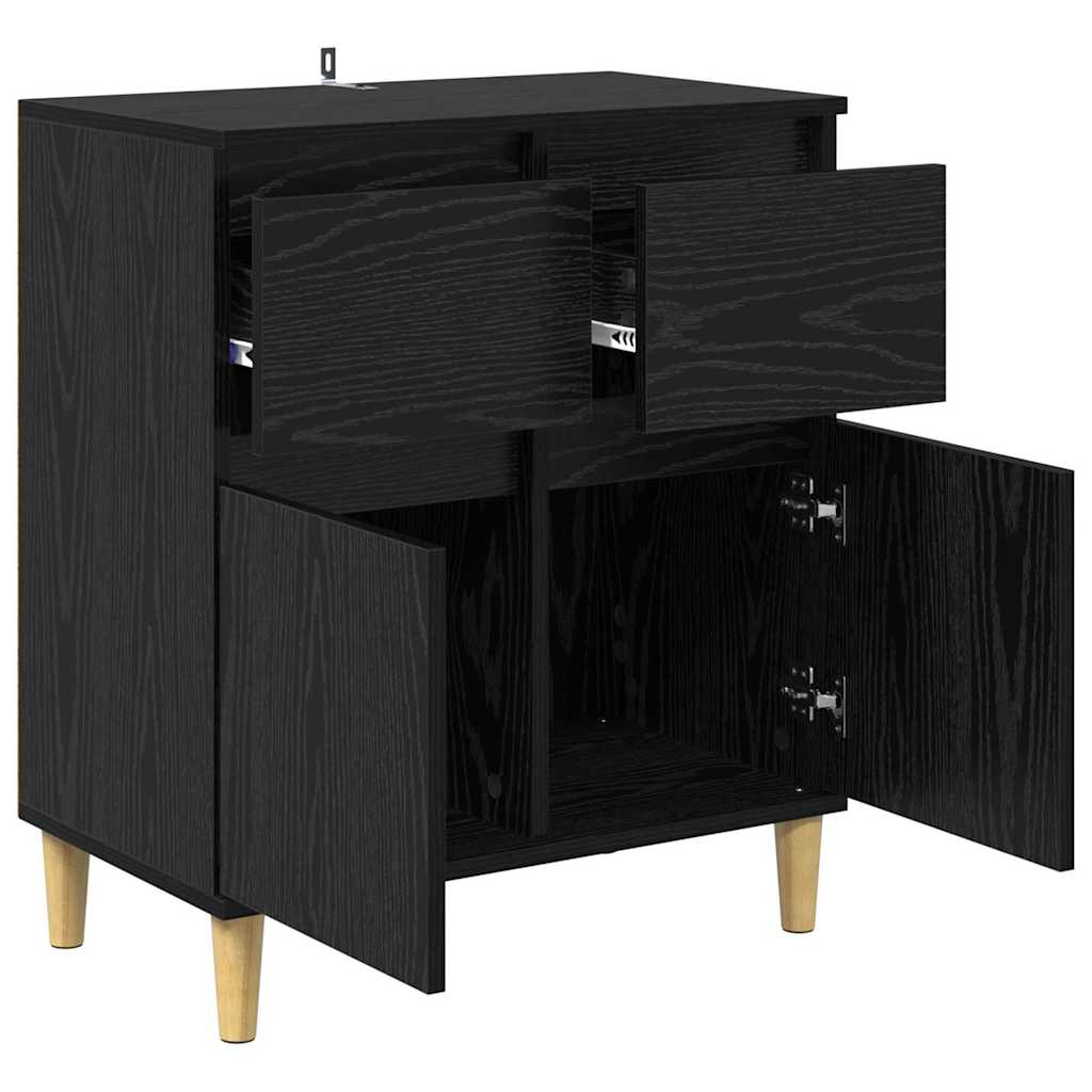 Buffet avec tiroir Chêne noir 60 x 35 x 70 cm Bois d'ingénierie - XIOS