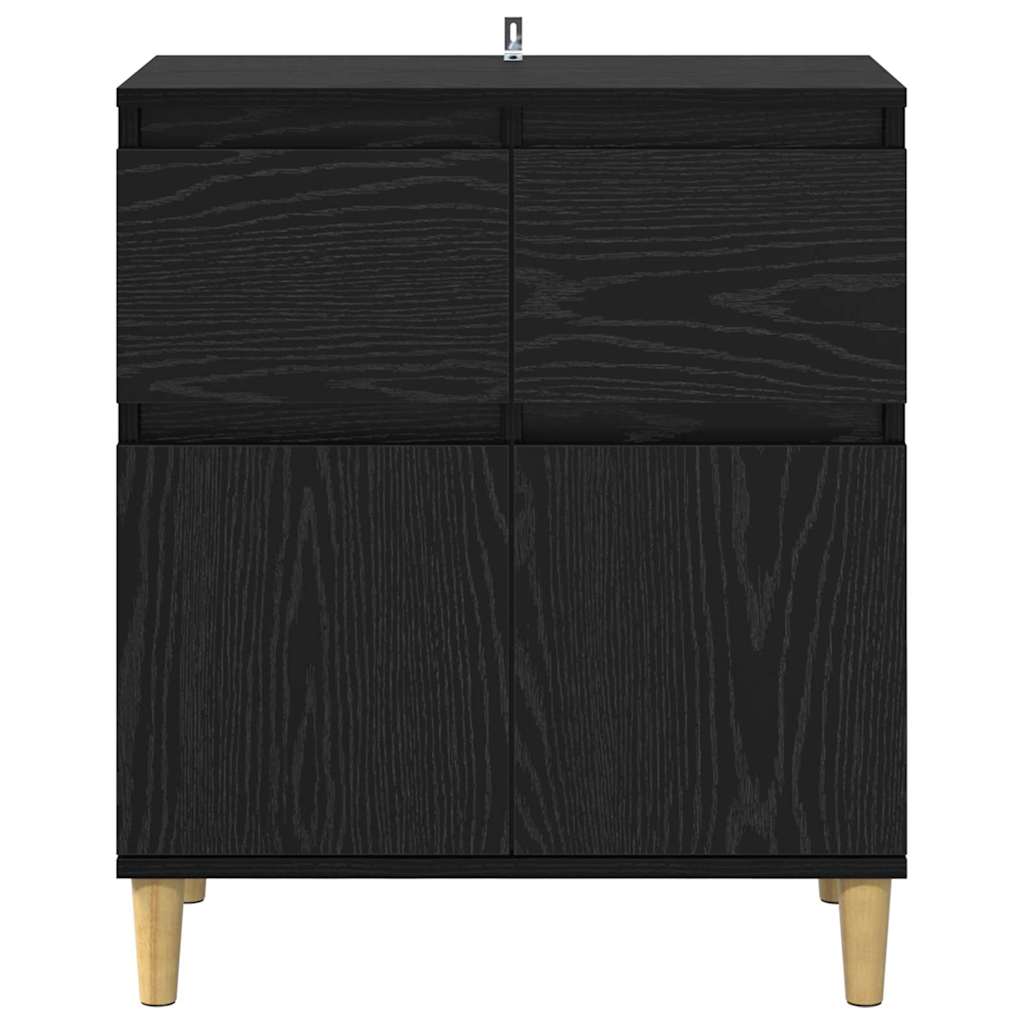 Buffet avec tiroir Chêne noir 60 x 35 x 70 cm Bois d'ingénierie - XIOS