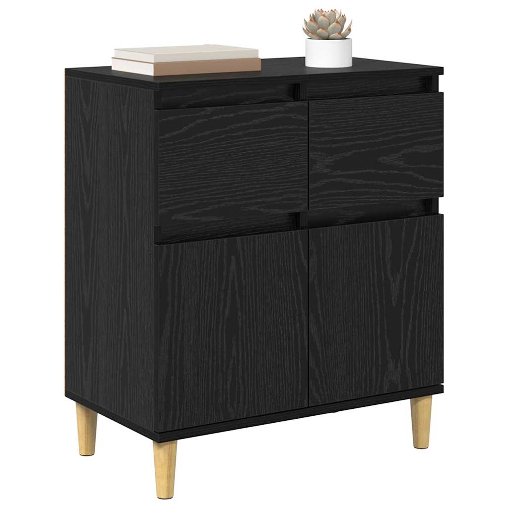 Buffet avec tiroir Chêne noir 60 x 35 x 70 cm Bois d'ingénierie - XIOS