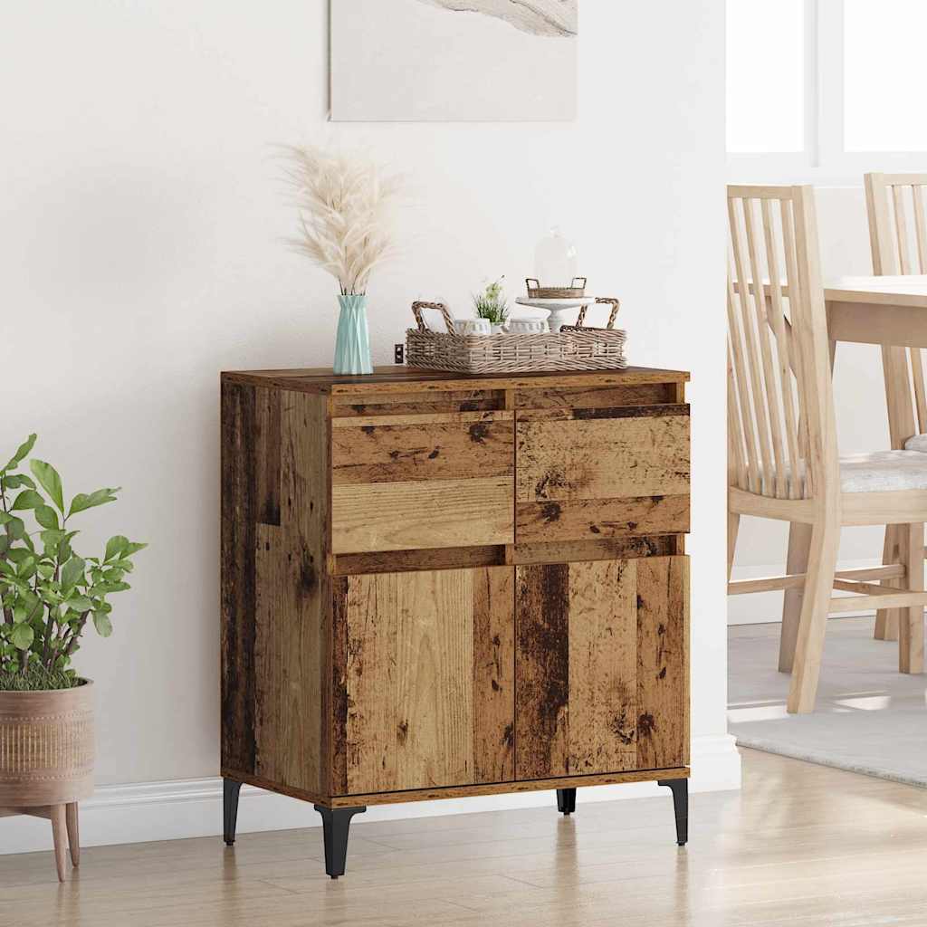 Buffet Bois Ancien 60 x 35 x 70 cm Bois d'ingénierie et fer - XIOS