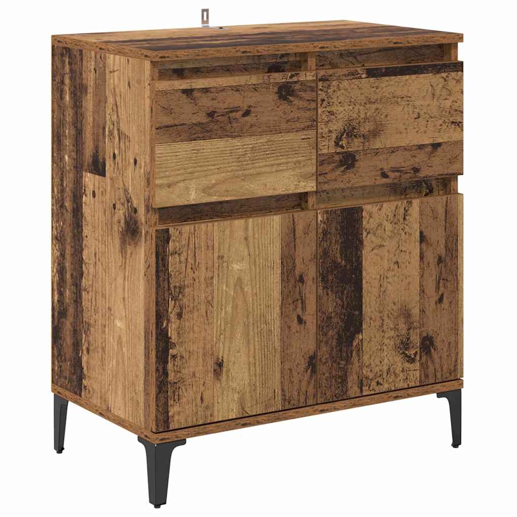Buffet Bois Ancien 60 x 35 x 70 cm Bois d'ingénierie et fer - XIOS