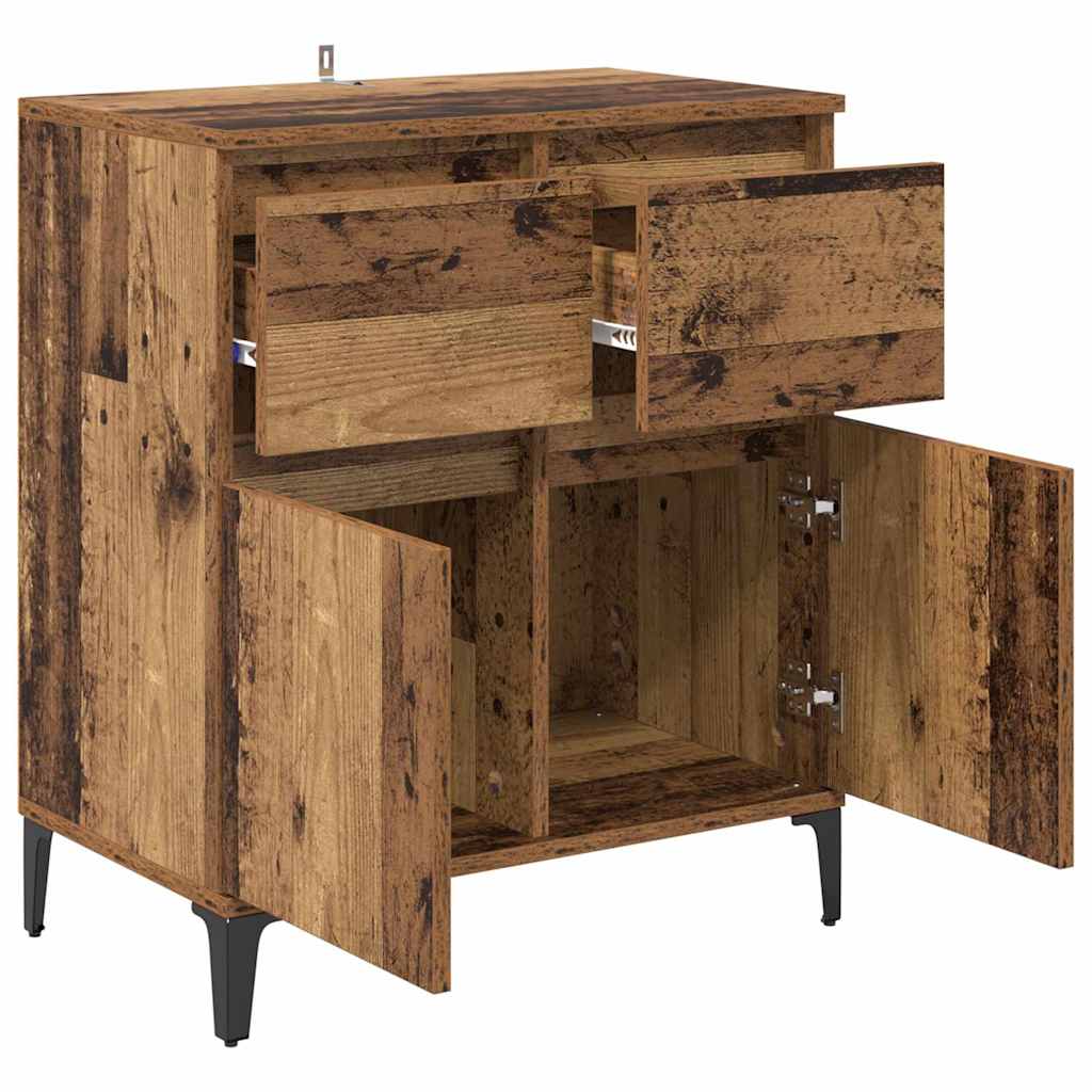 Buffet Bois Ancien 60 x 35 x 70 cm Bois d'ingénierie et fer - XIOS