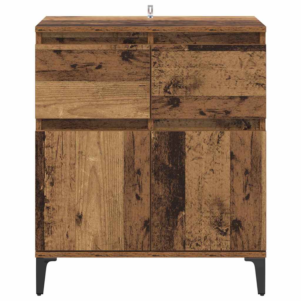 Buffet Bois Ancien 60 x 35 x 70 cm Bois d'ingénierie et fer - XIOS