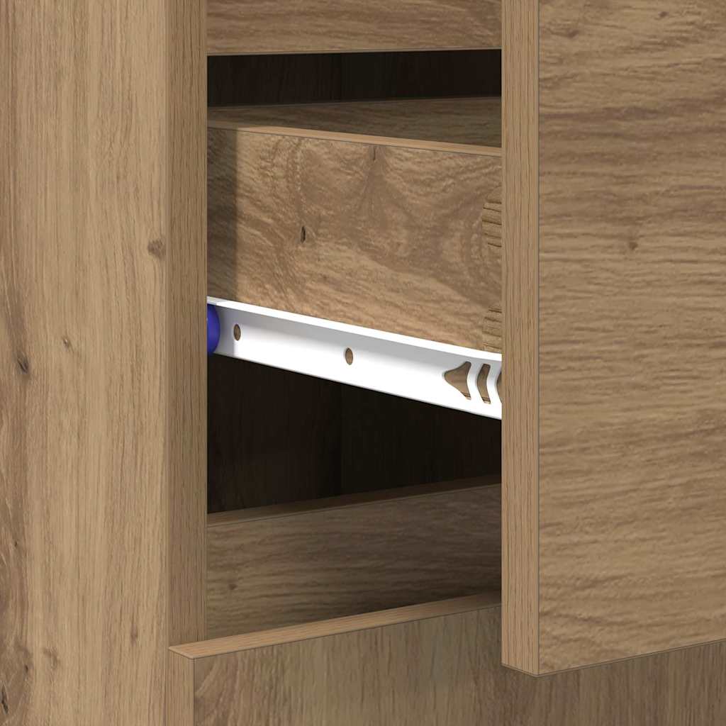 Buffet Chêne artisanal 60 x 35 x 70 cm Bois d'ingénierie et fer - XIOS