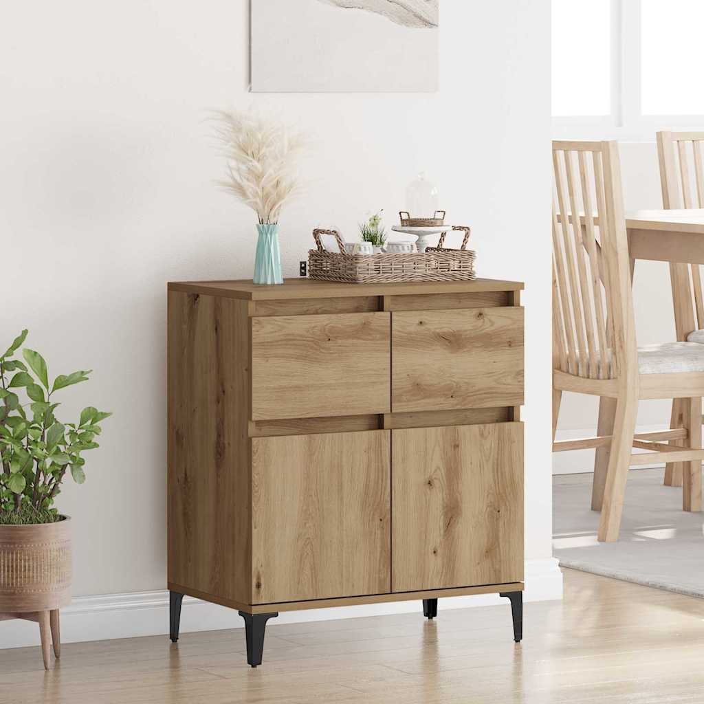 Buffet Chêne artisanal 60 x 35 x 70 cm Bois d'ingénierie et fer - XIOS