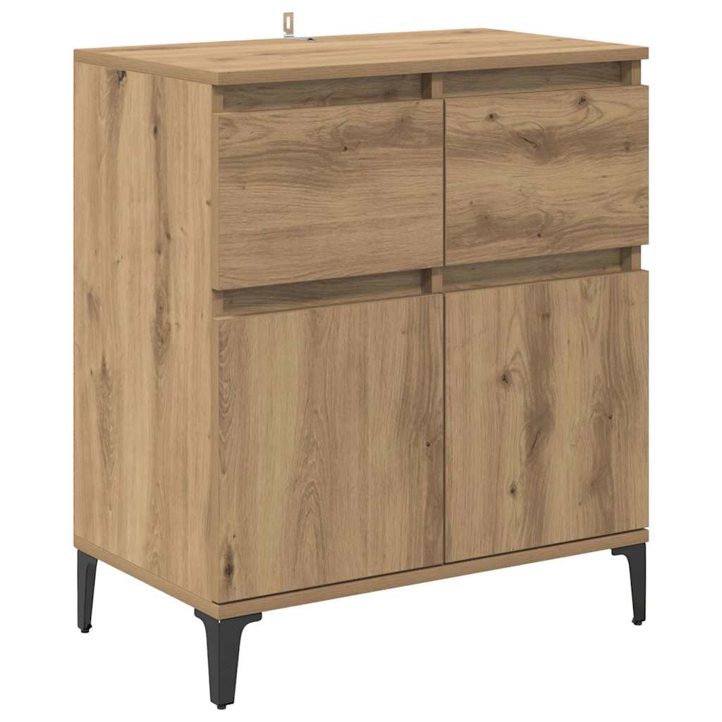 Buffet Chêne artisanal 60 x 35 x 70 cm Bois d'ingénierie et fer - XIOS