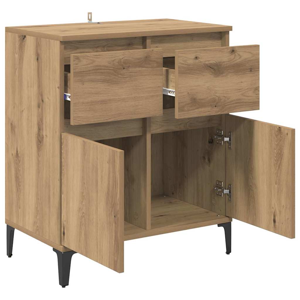 Buffet Chêne artisanal 60 x 35 x 70 cm Bois d'ingénierie et fer - XIOS