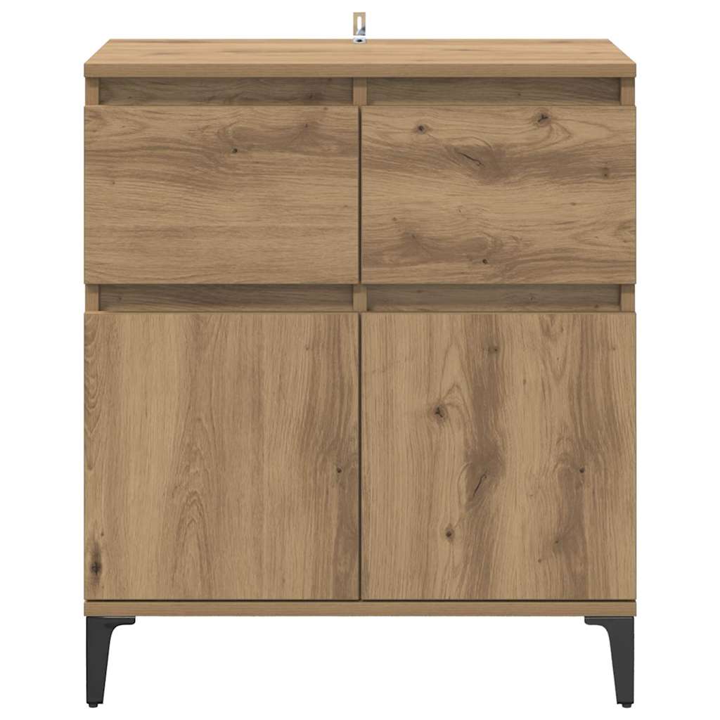 Buffet Chêne artisanal 60 x 35 x 70 cm Bois d'ingénierie et fer - XIOS