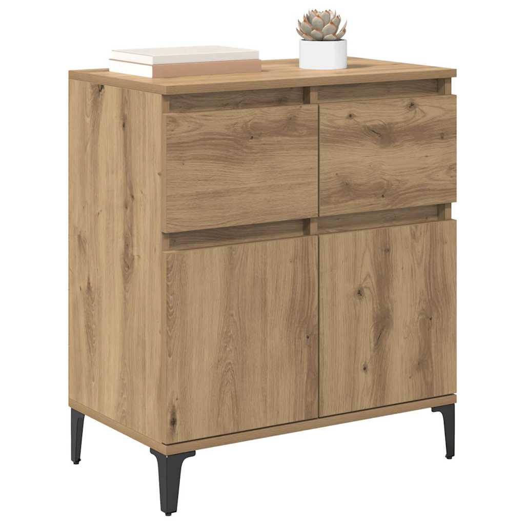 Buffet Chêne artisanal 60 x 35 x 70 cm Bois d'ingénierie et fer - XIOS