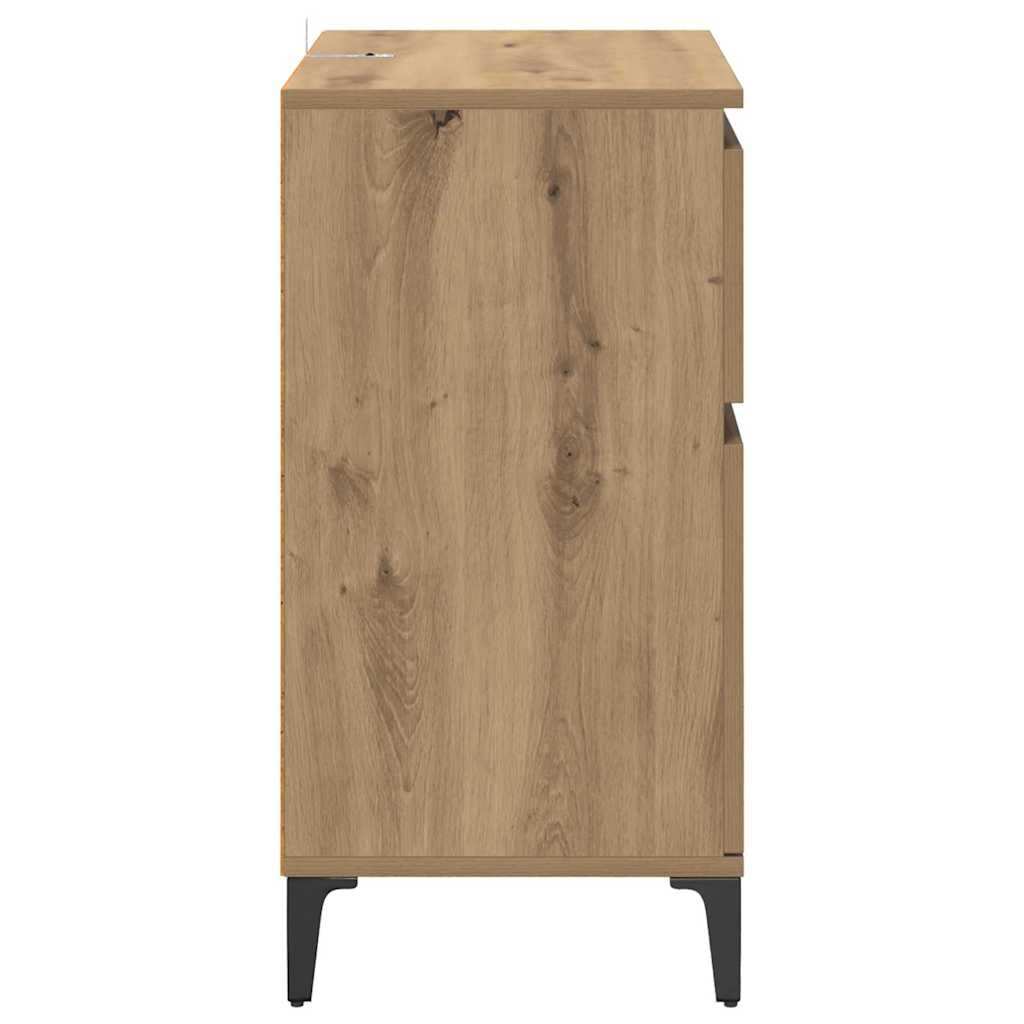Buffet Chêne artisanal 60 x 35 x 70 cm Bois d'ingénierie et fer - XIOS