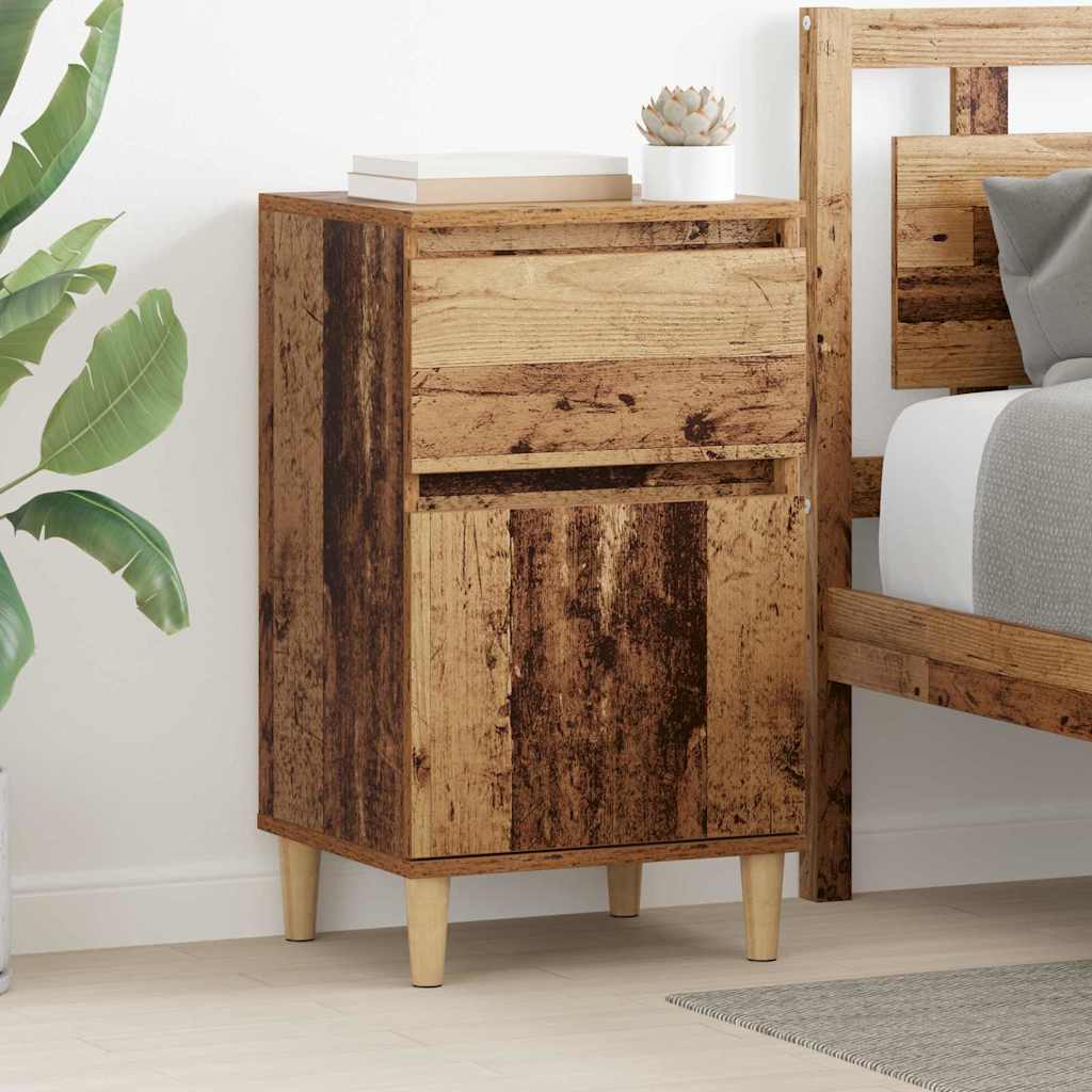 Cabinet de chevet avec tiroir 2 pcs Bois ancien 40 x 35 x 70 cm - XIOS