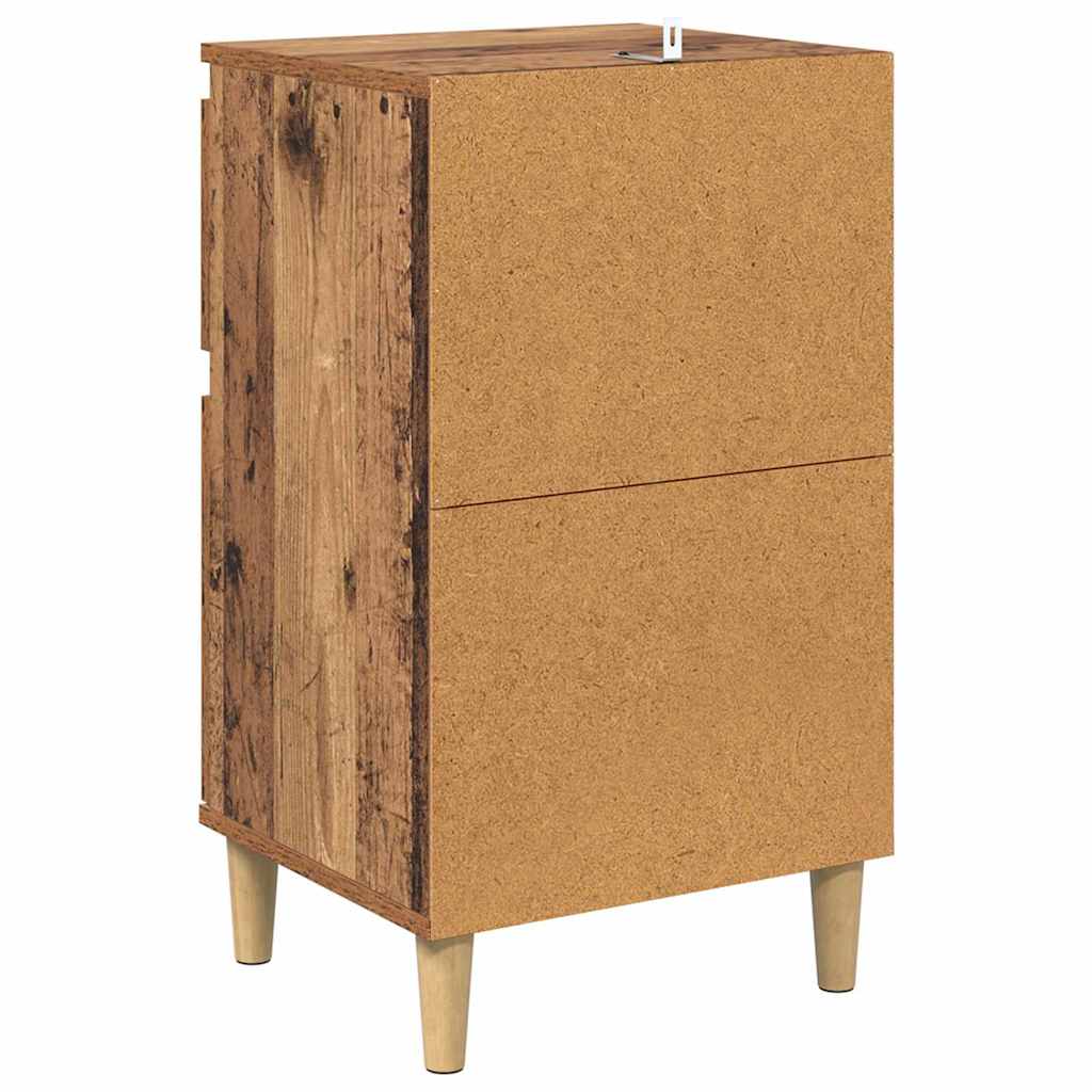 Cabinet de chevet avec tiroir 2 pcs Bois ancien 40 x 35 x 70 cm - XIOS
