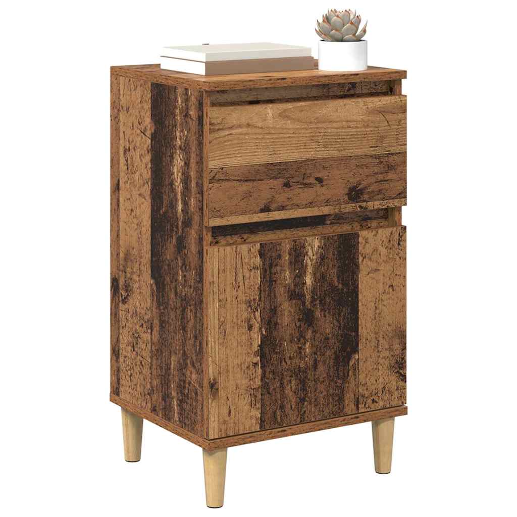 Cabinet de chevet avec tiroir 2 pcs Bois ancien 40 x 35 x 70 cm - XIOS