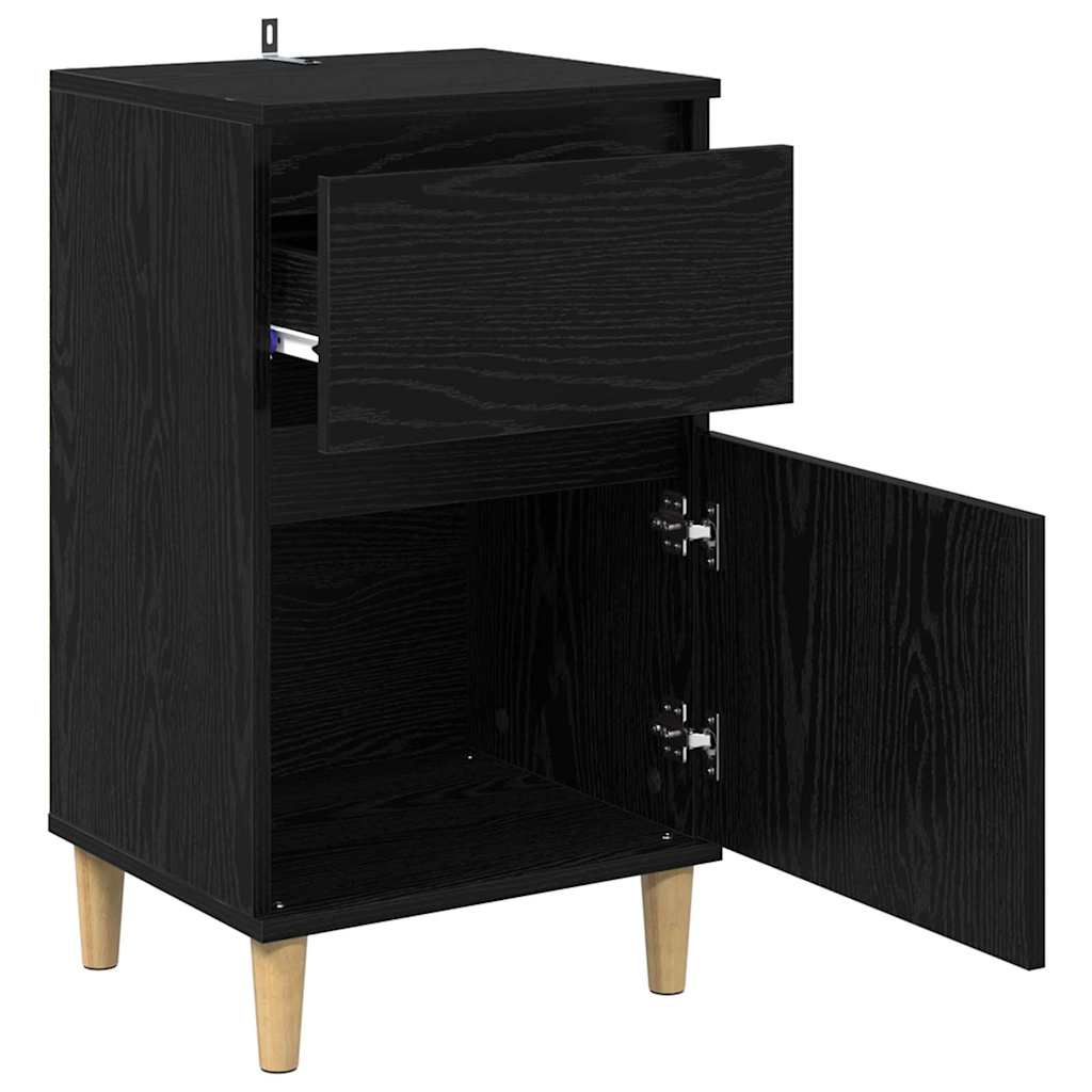 Cabinet de chevet Chêne noir 40 x 35 x 70 cm Bois d'ingénierie - XIOS