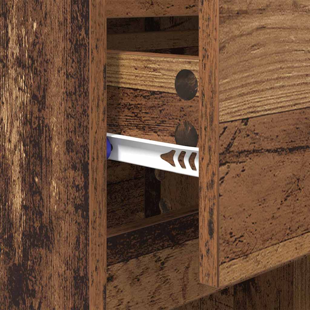 Cabinet de chevet avec tiroir 2 pcs Bois ancien 40 x 35 x 70 cm - XIOS