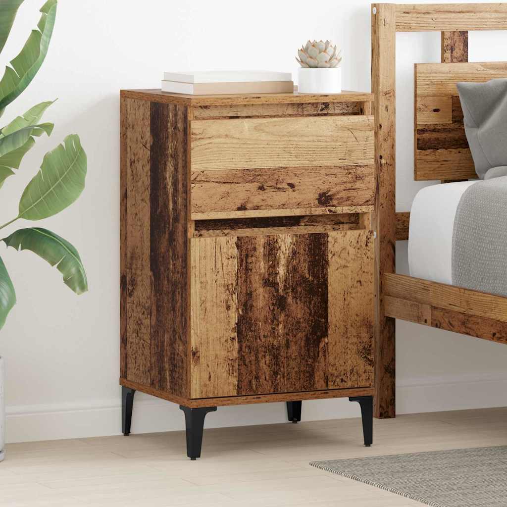 Cabinet de chevet avec tiroir 2 pcs Bois ancien 40 x 35 x 70 cm - XIOS
