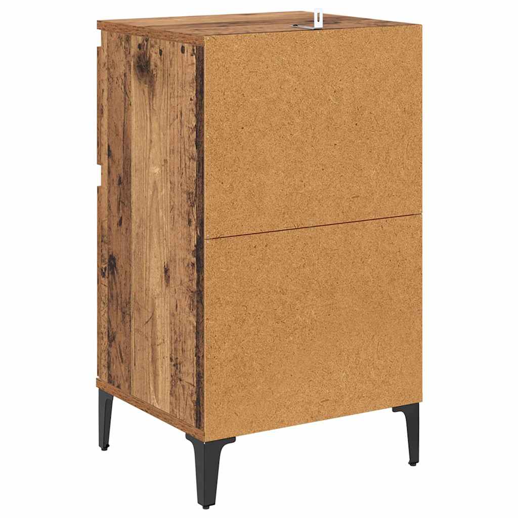 Cabinet de chevet avec tiroir 2 pcs Bois ancien 40 x 35 x 70 cm - XIOS