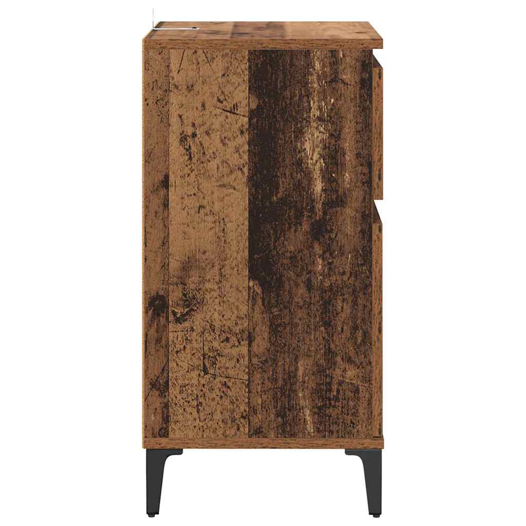 Cabinet de chevet avec tiroir 2 pcs Bois ancien 40 x 35 x 70 cm - XIOS