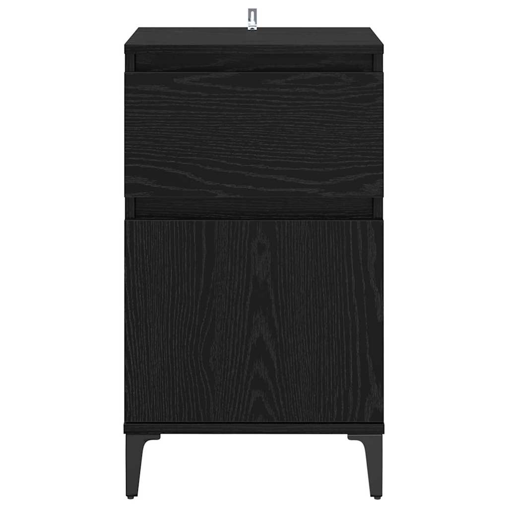 Cabinet de chevet Chêne noir 40 x 35 x 70 cm Bois d'ingénierie - XIOS
