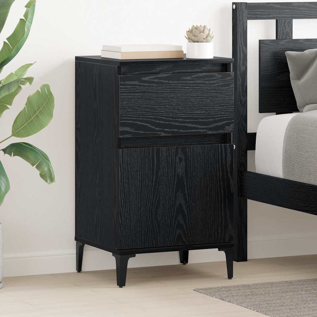Cabinet de chevet avec tiroir 2 pcs Chêne noir 40 x 35 x 70 cm - XIOS