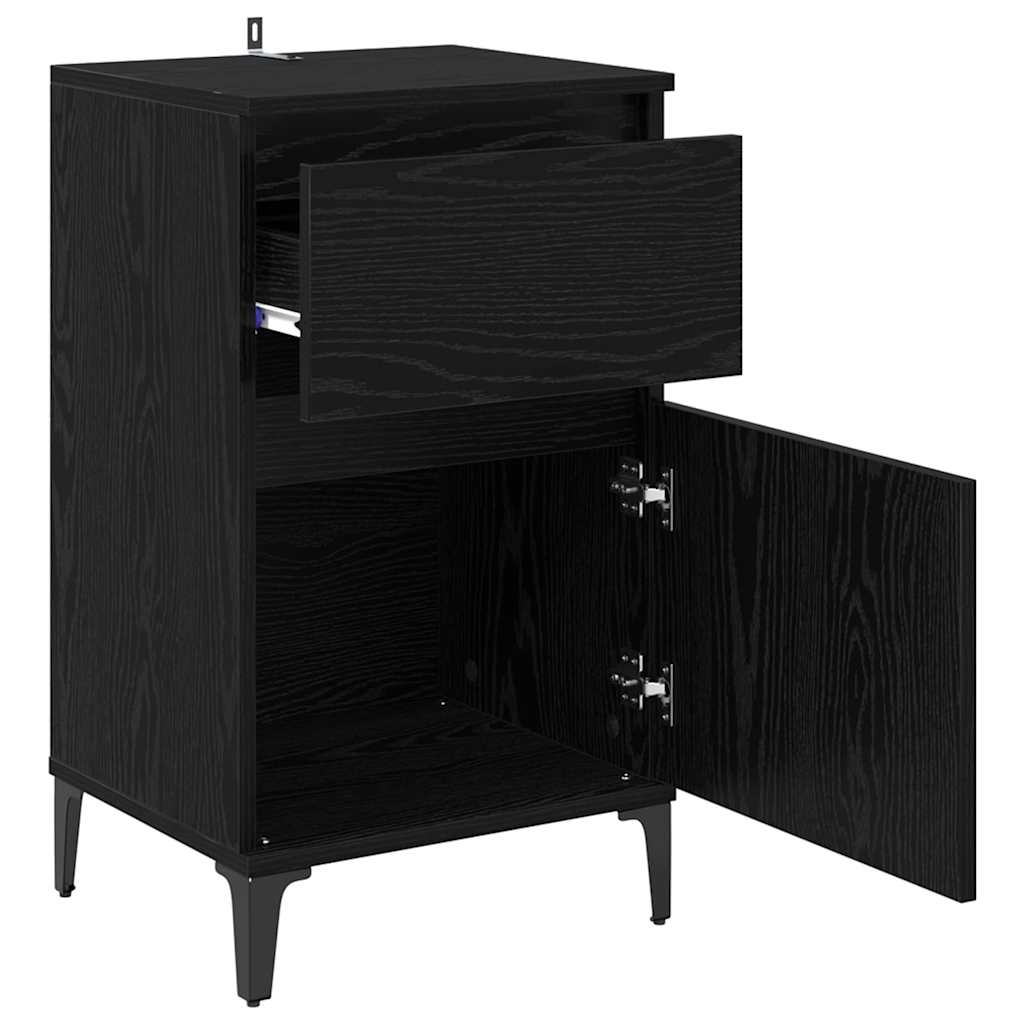 Cabinet de chevet avec tiroir 2 pcs Chêne noir 40 x 35 x 70 cm - XIOS