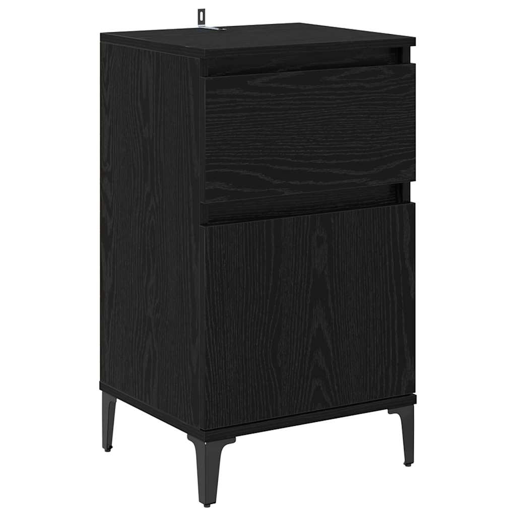 Cabinet de chevet avec tiroir 2 pcs Chêne noir 40 x 35 x 70 cm - XIOS