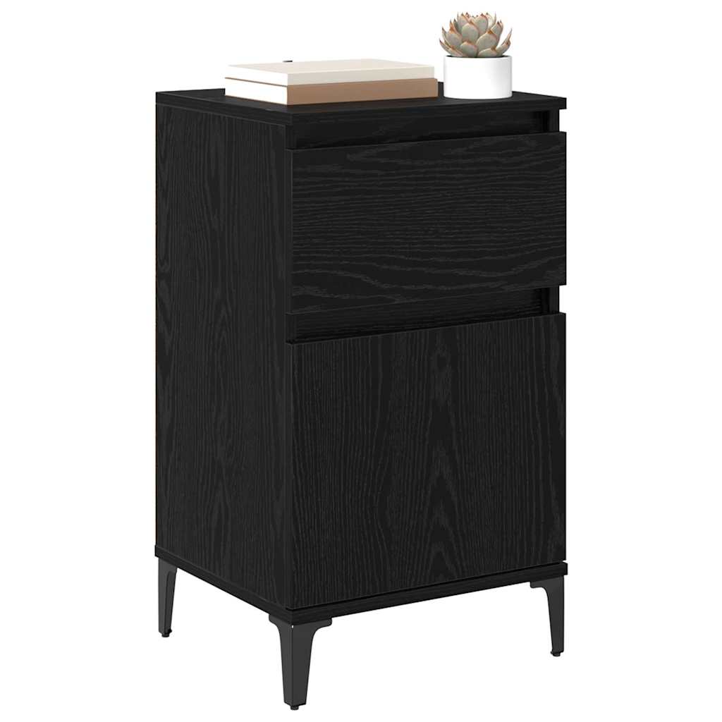 Cabinet de chevet avec tiroir 2 pcs Chêne noir 40 x 35 x 70 cm - XIOS