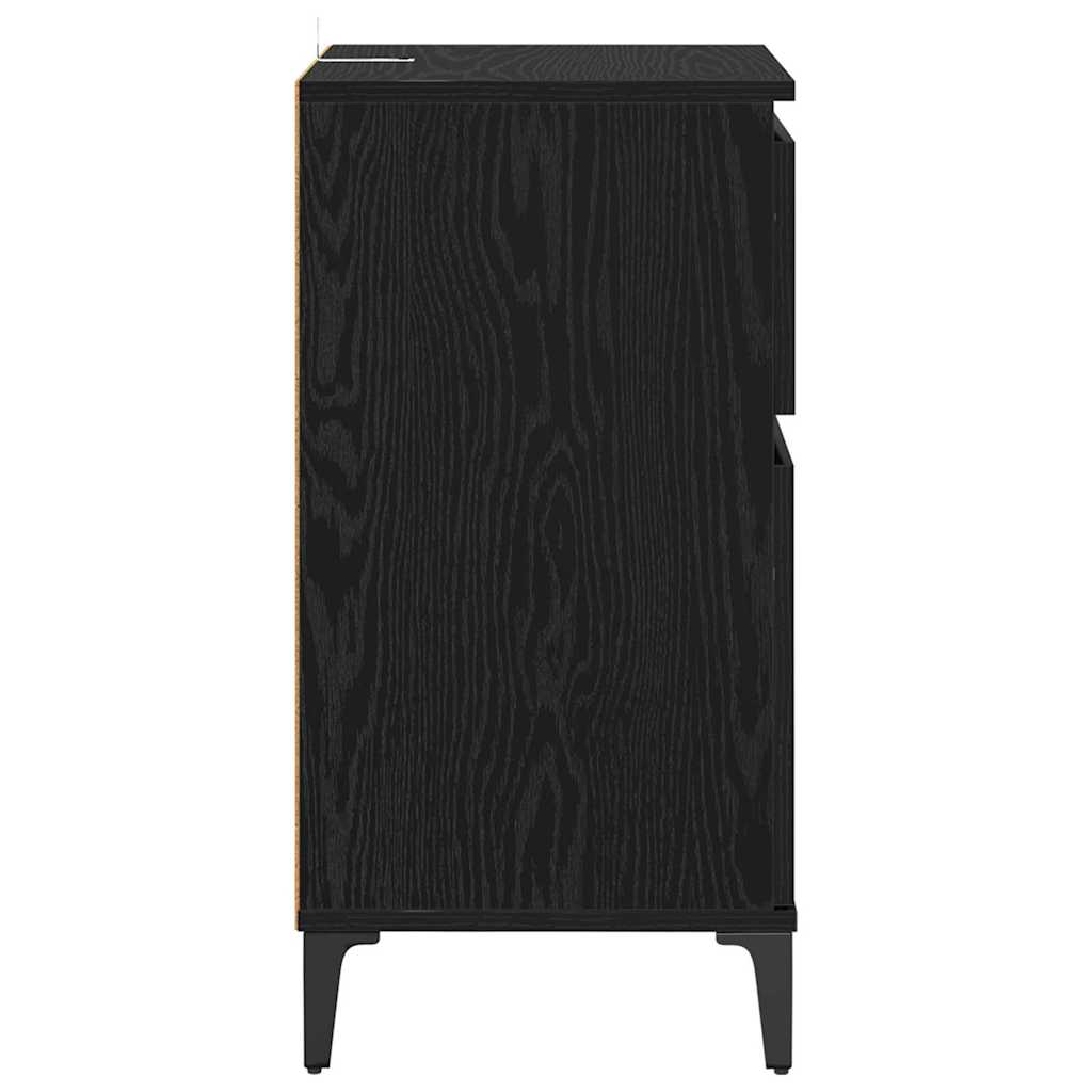 Cabinet de chevet avec tiroir 2 pcs Chêne noir 40 x 35 x 70 cm - XIOS