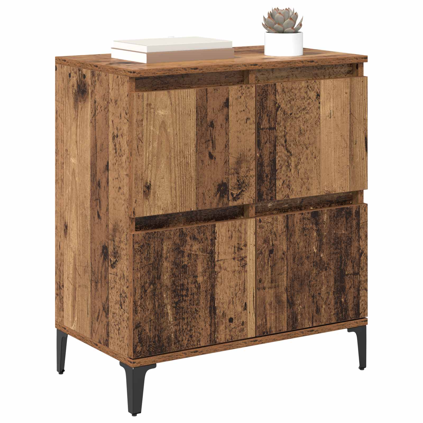 Buffet Bois Ancien 60 x 35 x 70 cm Bois d'ingénierie et fer - XIOS