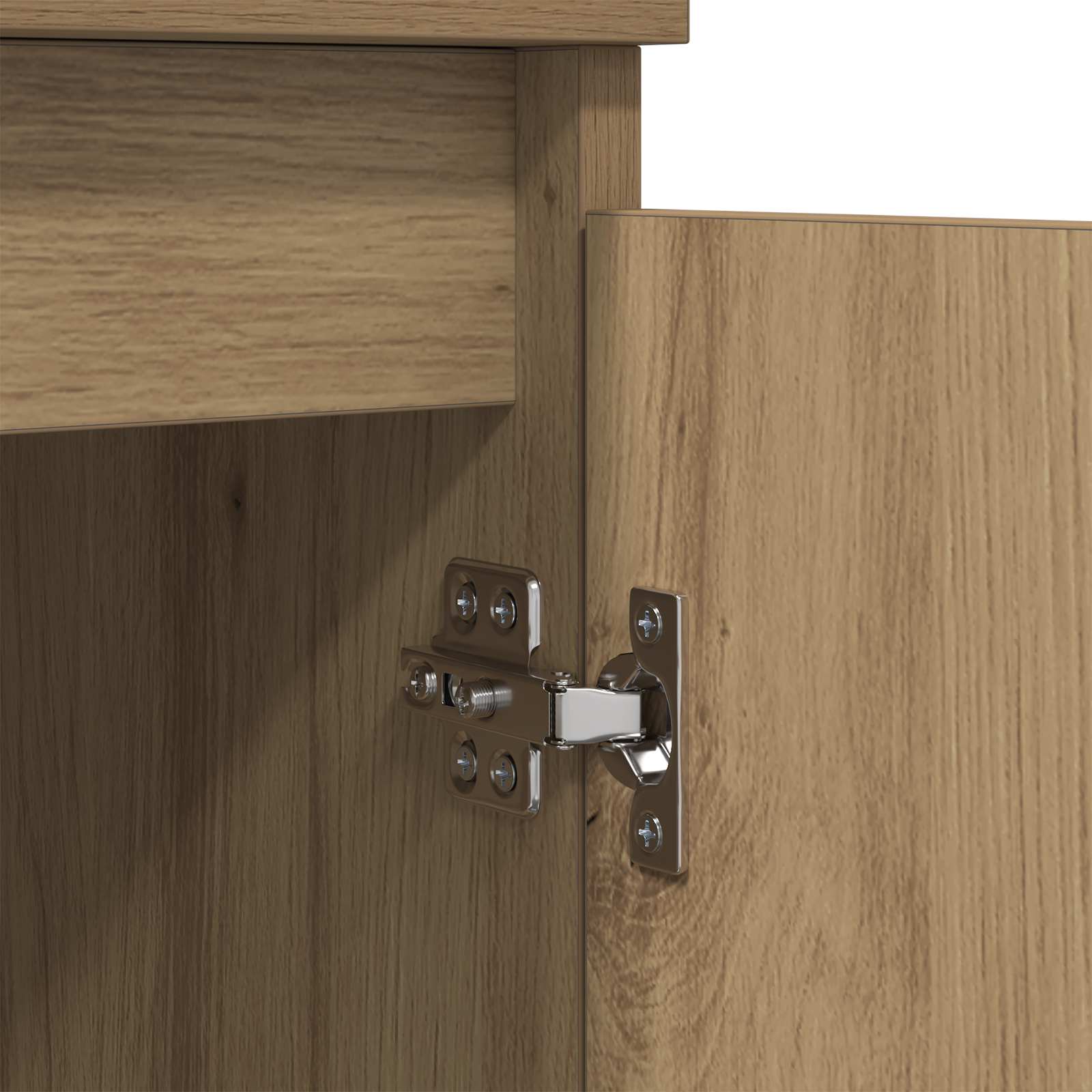 Buffet Chêne artisanal 60 x 35 x 70 cm Bois d'ingénierie et fer - XIOS