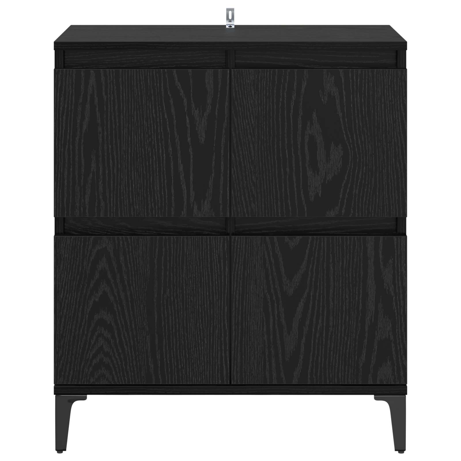 Buffet Chêne noir 60 x 35 x 70 cm Bois d'ingénierie et fer - XIOS