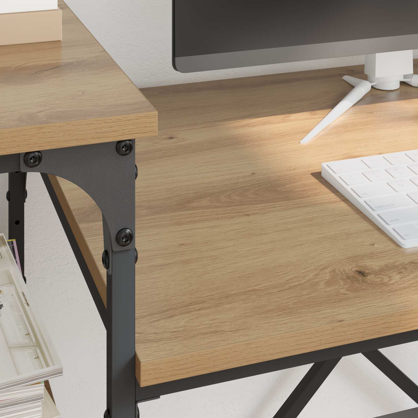 Bureau Chêne artisanal Bois d'ingénierie 135 x 50 x 90 cm - XIOS